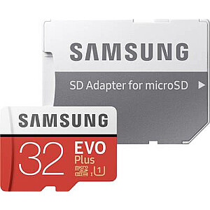 Samsung EVO PLUS microSDHC 32GB UHS-I U1 [Rakstīt 20MB / s, Lasīt 95MB / s]