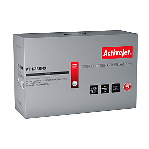 Activejet ATH-250NX toneris HP printerim; HP 504X CE250X, Canon CRG-723HB nomaiņa; Augstākā; 10500 lappuses; melns
