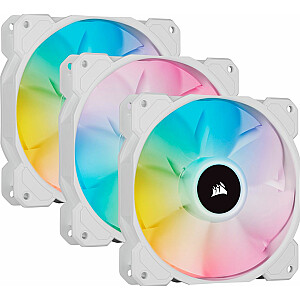 Вентилятор Corsair iCUE SP120 RGB ELITE Performance White, 3 шт. в упаковке + узел освещения CORE (CO-9050137-WW)