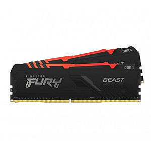 Kingston Fury Beast RGB 16 ГБ [2x8 ГБ DDR4 CL16 DIMM, 3200 МГц]