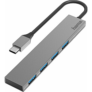 Hama centrmezgls premium USB-C 1: 4X USB-A 3.2