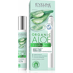 Eveline Organic Aloe Moisturizing Roll -on, 3in1 acu kontūras veidošana - visiem ādas tipiem 15 ml (5903416027935)