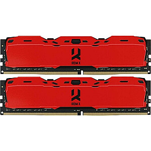 GOODRAM IRDM X 16 ГБ, красный [2 модуля DIMM DDR4 CL16 по 8 ГБ, 3200 МГц]