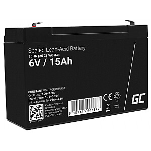 GREENCELL аккумулятор AGM VRLA 6V 15Ah