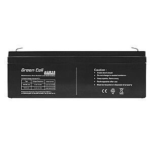 GREEN CELL Battery AGM 12V 2.3 Ah