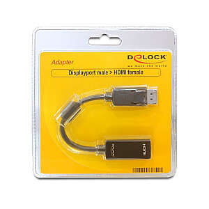 DELOCK Adaptor DP-St > HDMI-Bu 22,5cm bl