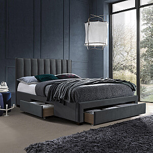 Кровать GRACE 160x200см, темно-серый
