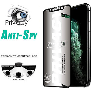 Fusion Matte Privacy Ceramic matēta aizsargplēve telefonam Apple iPhone 11 / XR melns