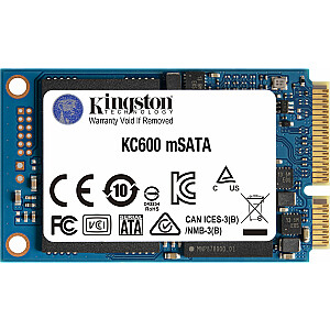 Kingston KC600 512 GB mSATA SATA III cietvielu diskdzinis (SKC600MS/512G)