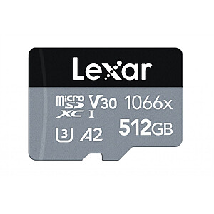 Lexar 512GB microSDXC augstas veiktspējas 1066x UHS-I C10 A2 V30 U4