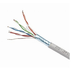 Сетевой кабель Gembird FPC-5004E-SO/100C 100 м Cat5e F/UTP (FTP) Серый