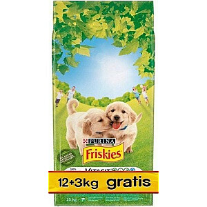 PURINA Friskies Junior - сухой корм для собак - 12 + 3 кг