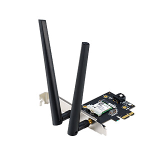 Asus AX1800 Dual-Band Bluetooth 5.2 PCIe Wi-Fi Adapter PCE-AX1800 802.11ax, 574+1201 Mbit/s, MU-MiMO Yes, No mobile broadband, Antenna type External