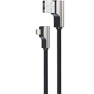 AUKEY CB-AL01 Lightning uz USB OEM melns ātrās uzlādes kabelis | 2m | MFI Apple
