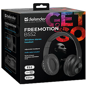 Наушники-вкладыши Bluetooth с микрофоном DEFENDER FREEMOTION B552 черные