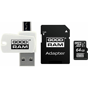 Karta GoodRam All in One MicroSDXC 64 GB Class 10 UHS-I/U1  (M1A4-0640R12)
