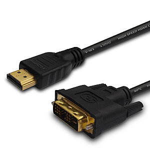 Адаптер видеокабеля Savio CL-139 1,8 м DVI-A HDMI Type A (стандартный) Черный