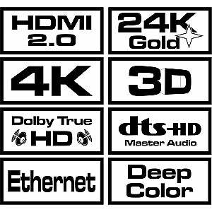 HDMI kabelis Savio CL-140 7,5 m HDMI tips A (standarta) Melns, sarkans
