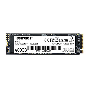 Твердотельный накопитель Patriot P310 480 ГБ M.2 2280 PCIe NVMe 4.0 x4 TLC