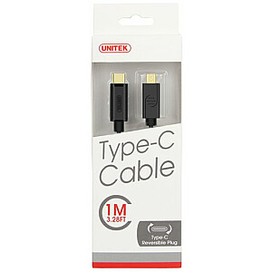 Unitek Unitek USB kabelis C tipa USB līdz microUSB 1M (ātras uzlādes) kabelis - Y-C473BK