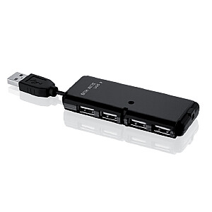 iBox IUHT008C 480Mbps USB 2.0 interfeisa centrmezgls, melns