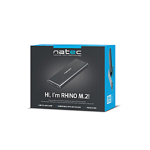 NATEC RHINO GO USB 3.0 korpuss 2,5 collu SATA HDD/SSD melnam alumīnijam
