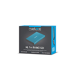 NATEC CASE HDD RHINO GO (USB 3.0, 2,5 collas, СИНИЙ)