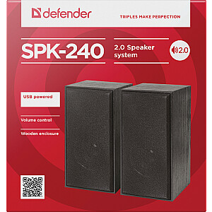 Defender SPK-240 melns ar vadu 6 W