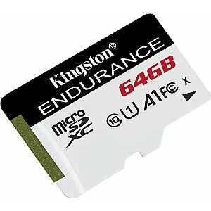 Карта Kingston Endurance MicroSDXC 64 ГБ, класс 10 UHS-I / U1 A1 (SDCE / 64 ГБ)
