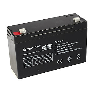 GREEN CELL Battery AGM 6V12AH