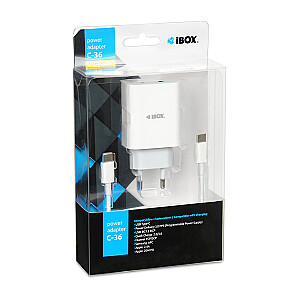 IBOX C-36 20W USB A+C WALL CHARGER