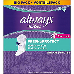 Always Dailies Fresh & Protect Normal Fresh Panty 58 gab.