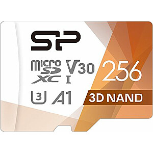 Karta Silicon Power Superior Pro MicroSDXC 256 GB Class 10 UHS-I/U3 A1 V30 (SP256GBSTXDU3V20AB)