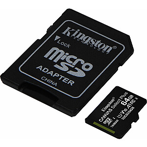 Карта Kingston Canvas Select Plus MicroSDXC 64 ГБ + 64 ГБ + 64 ГБ Class 10 UHS-I/U1 A1 V10 (SDCS2/64GB-3P1A)