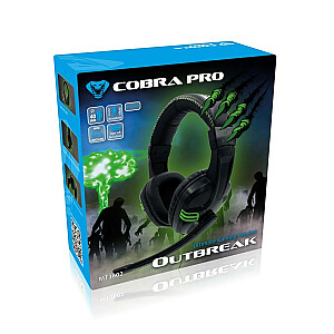 COBRA PRO OUTBREAK 2x 3,5 mm vadu spēļu austiņas ar mikrofonu MT3602