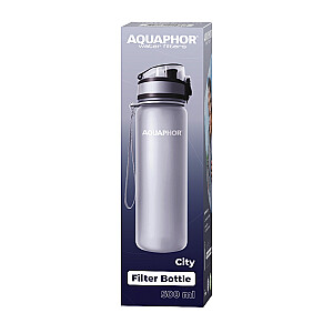 Aquaphor City pelēka pudele ar filtru, 500 ml