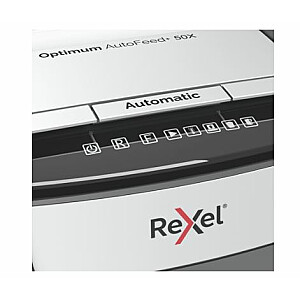Шредер Rexel AutoFeed+ 50X, P-4, нарезка конфетти (4x28 мм), 50 листов, корзина 20 литров