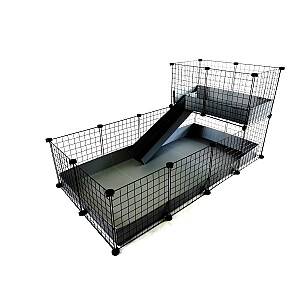 C&C Modular 4x2 būris + Bēniņi 2x1+ pelēka rampa