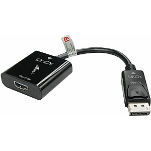 Адаптер AV Lindy DisplayPort - HDMI 0,15 м, черный (41068)