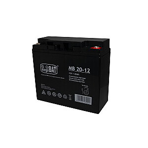 MPL megaBAT MB 20-12 UPS akumulators Svina-skābes akumulators VRLA AGM Bez apkopes 12 V 20 Ah melns