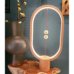 Allocacoc heng līdzsvara lampa elipses usb gaismas koks