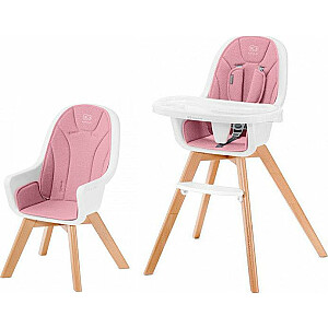 KinderKraft augstais krēsls Tixi rozā