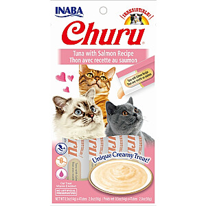 INABA Churu Tuncis ar lasi - cienasts kaķiem - 4x14 g