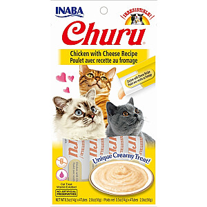 INABA Churu Цыпленок с сыром - лакомство для кошек - 4x14 г