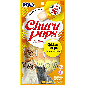 INABA Churu Pops Chicken -- лакомство для кошек -- 4x15 г