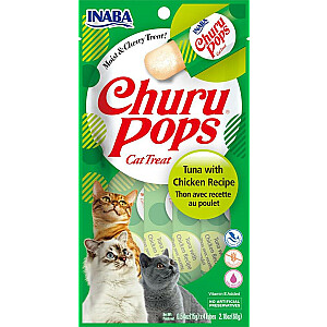 INABA Churu Pops Tuncis ar vistu - cienasts kaķiem - 4x15g