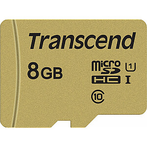 Карта Transcend 500S MicroSDHC 8 ГБ, класс 10 UHS-I / U1 V30 (TS8GUSD500S)