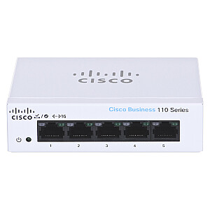 Cisco CBS110 Неуправляемый L2 Gigabit Ethernet (10/100/1000), 1U, серый