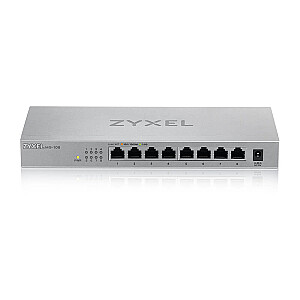 Zyxel MG-108 nepārvaldīts 2,5 G Ethernet (100/1000/2500) tērauds