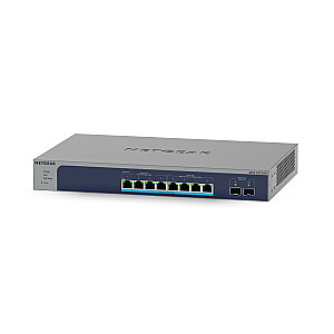 Netgear Ultra60 PoE++ 8 portu vairāku gigabitu/10 gigabitu Ethernet viedais pārvaldītais Pro slēdzis ar 2 SFP+ portiem (MS510TXUP)